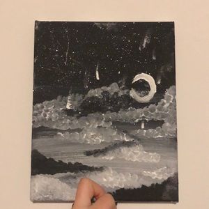 Small painted canvas